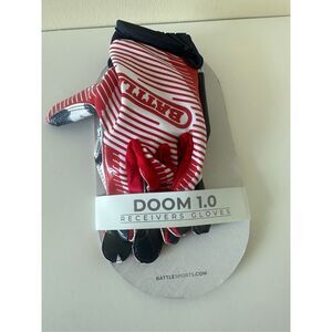 Battle Adult Doom 1.0 Receiver Gloves RED WHITE AND BLUE WITH BALD EAGLE